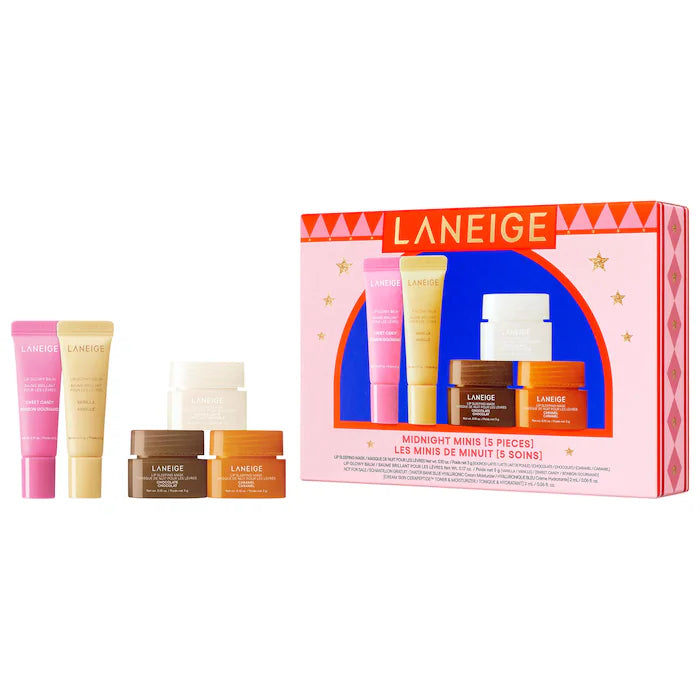 LANEIGE 
Midnight Minis Lip Glowy Balm and Lip Sleeping Mask Gift Set